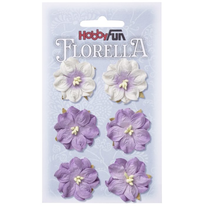 Florella - Flor Papel Lavanda 3.5Cm. (6 un.)