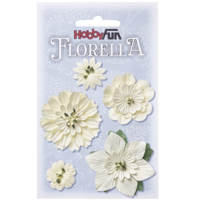 Florella - Flor Papel Creme 2-5Cm. (5 un.)