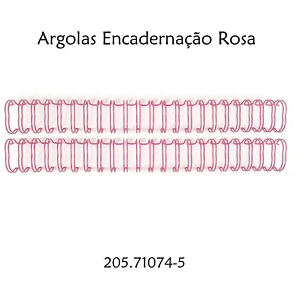 Argolas de Encadernação Rosa 1.9cm