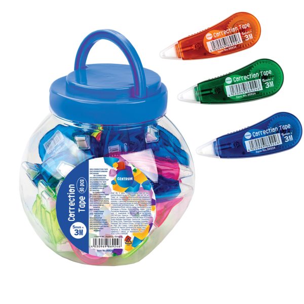 Corretor Fita Centrum 5mmX3Mts. - Pote 30un.