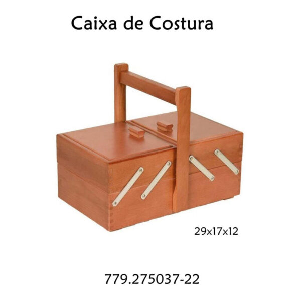 Caixa Costura Madeira 29x17x12