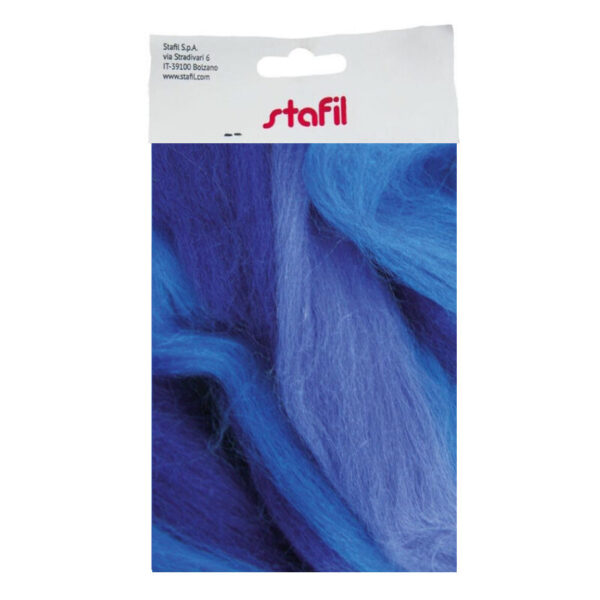 Lã Merino SB50 Azul/Azul Escuro 50gr.- 27-28 micron