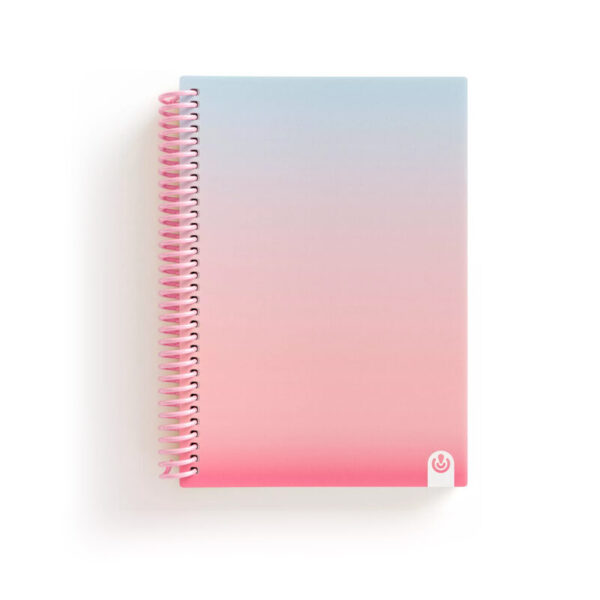 Caderno A5 Espiral PP Rosa Linhas 80Fls