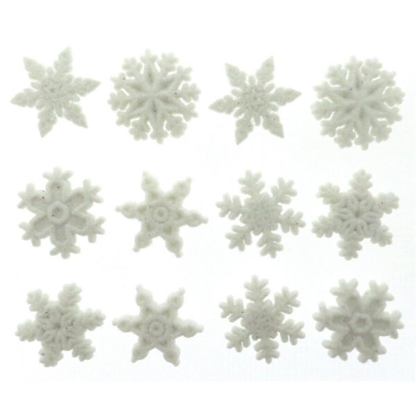 Botões Glitter Snowflakes