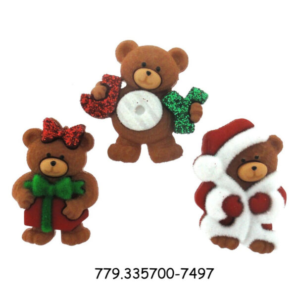 Botões Beary Merry Christmas