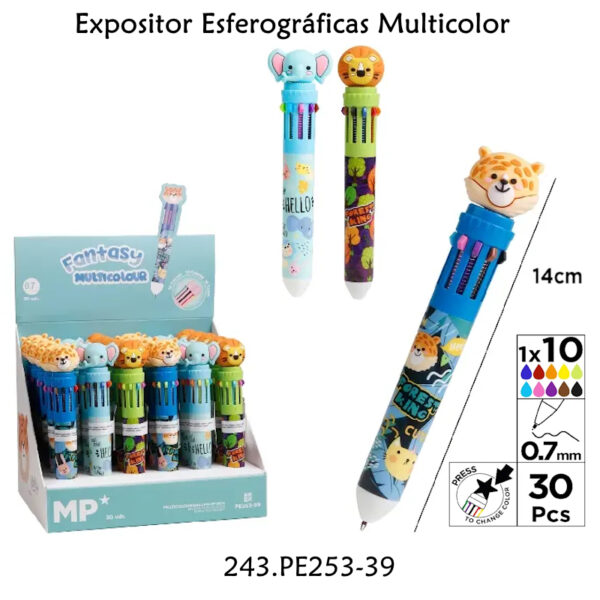 Expositor Esferográficas Multicolor Fantasia