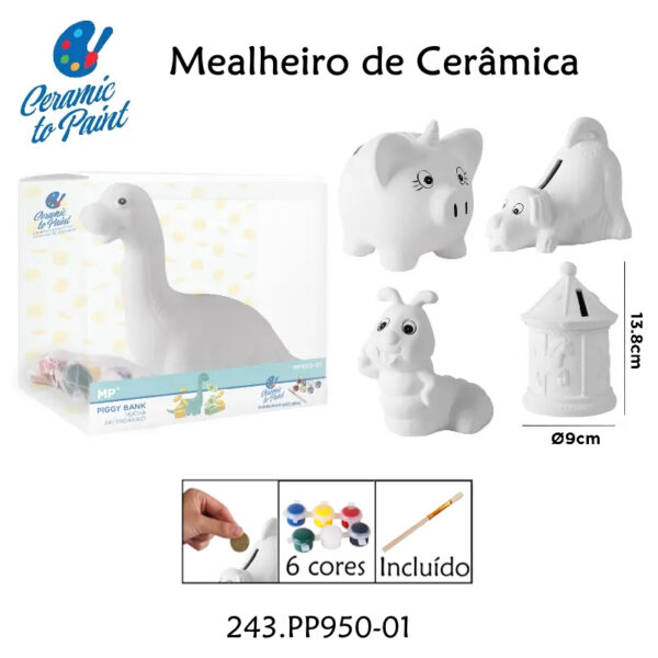 Mealheiro Cerâmica p/Pintar - Pack 5un.