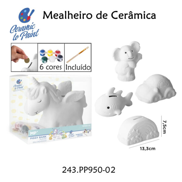 Mealheiro Cerâmica p/Pintar - Pack 5un.