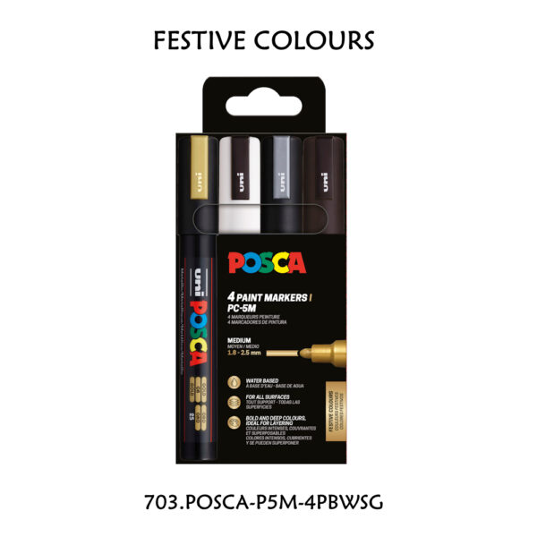 Carteira c/ 4 Marcadores PC5M BWSG Colours