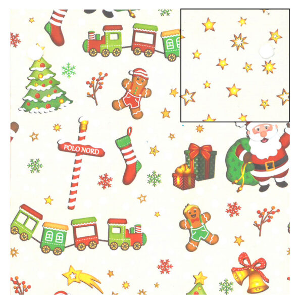 Cartolina Fantasia Pai Natal 495x680mm - 300gr.