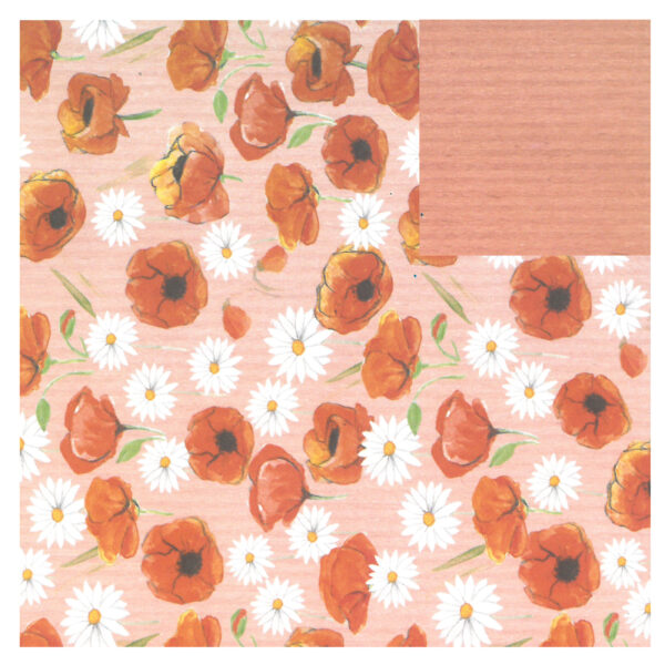 Cartolina Fantasia Flores Vermelhas 495x680mm - 300gr.