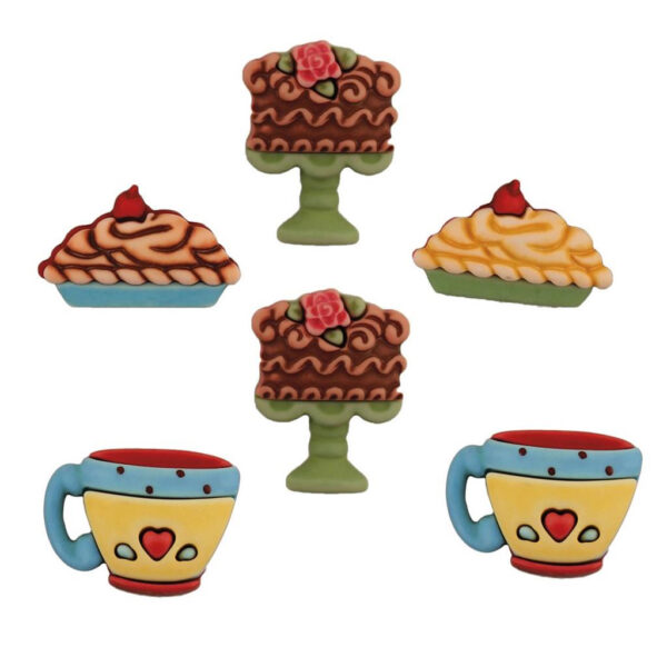 Botões Sweet Delights Coffee Shop