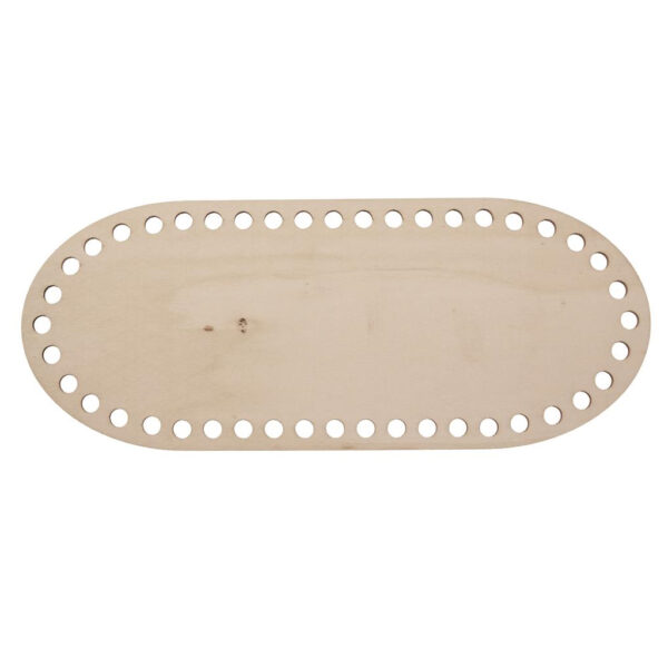 Base Madeira Oval Perfurada 25x10