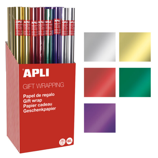 Papel Presente Metálico 0.7x2mts Exp.55un.