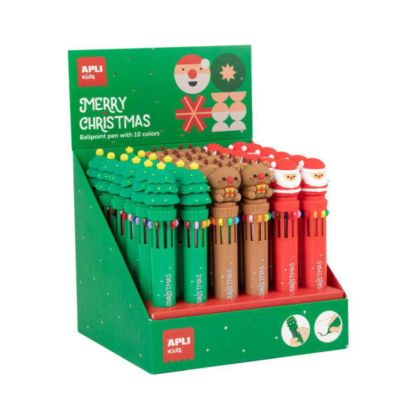Caneta 10 Cores Natal Exp.36un.