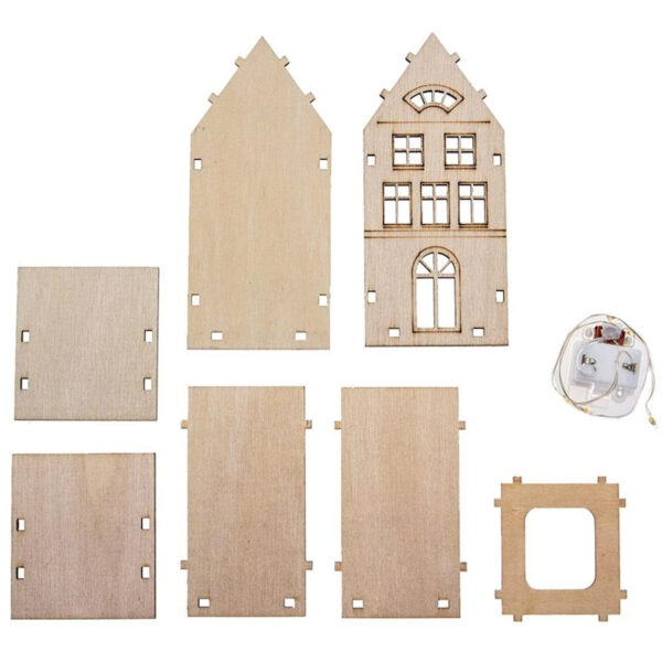 Casa Madeira Set c/ Led 7x12x5,5cm