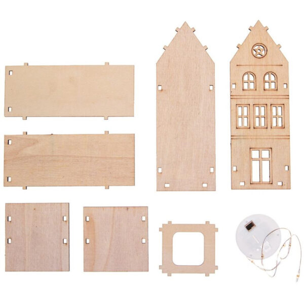 Casa Madeira Set c/ Led 6,6x15x5,5cm
