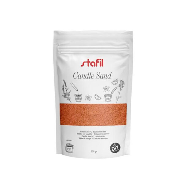 Areia de Cera p/ Vela 200gr.- Orange