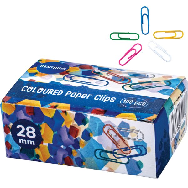Clips Centrum Coloridos 28mm - 100un.