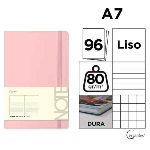 Notebook A7 Coral 12un.