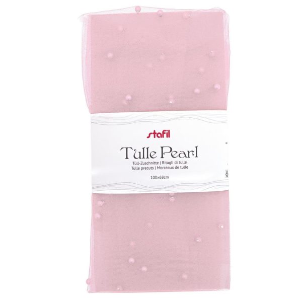 Tulle Pearl Rosa 68x100cm
