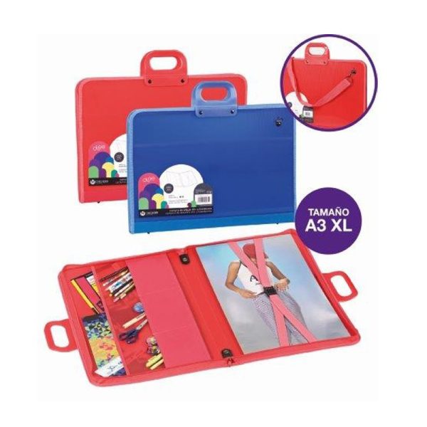 Pasta Desenho A3 XL Bandoleira Sortido