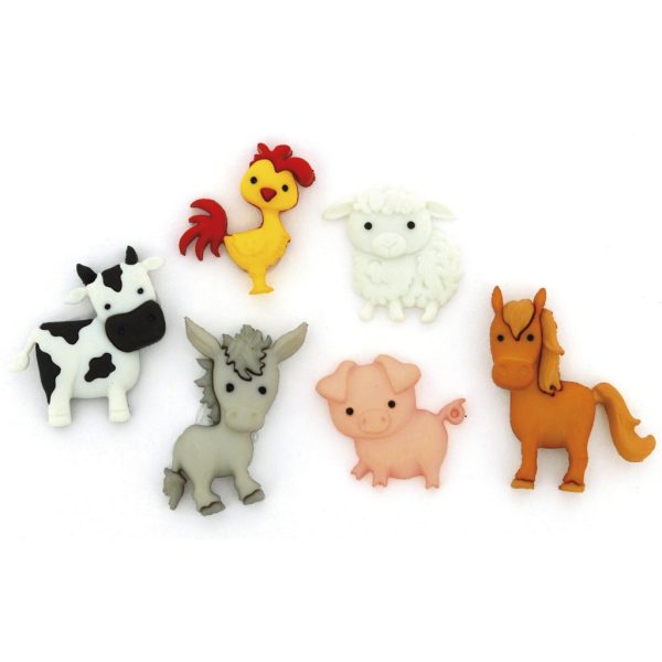 Botões In The Barnyard 6un.