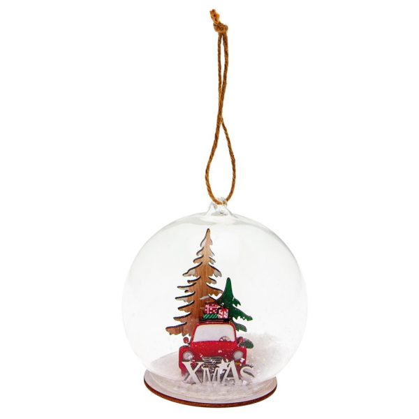 Bola Vidro Xmas Car Ø100mm