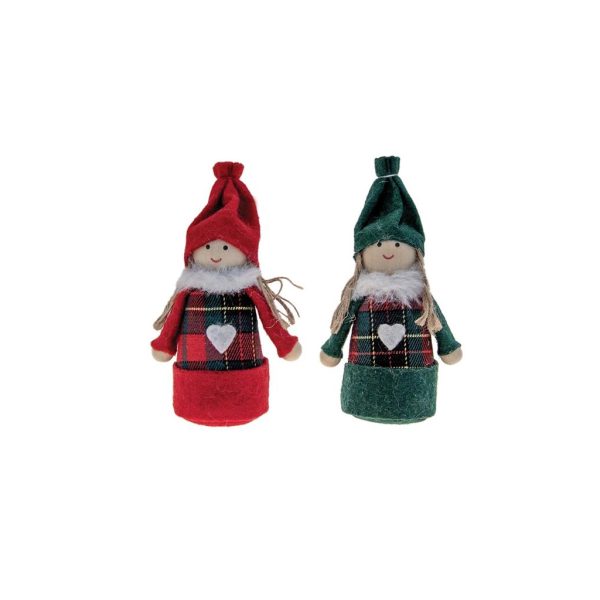Figuras Meninas Pendurar Red/Green ↕10cm