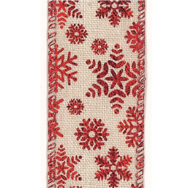 Fita Ribbon Snowflake 40mm - 10mts.