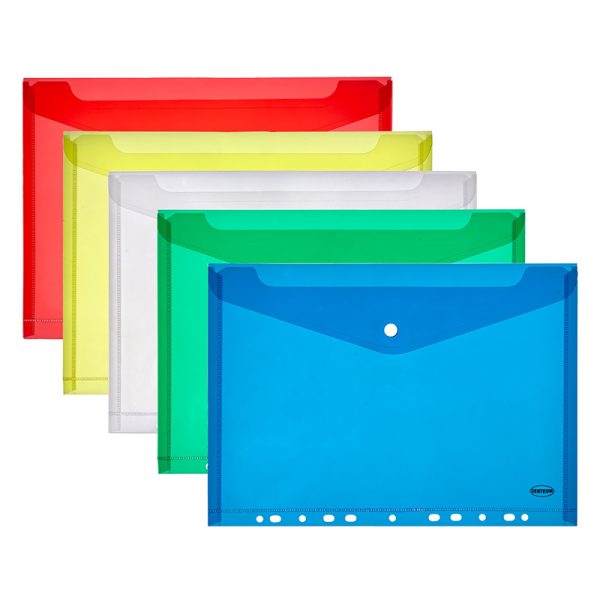 Envelope Bolsa A4 c/Botão Sortido