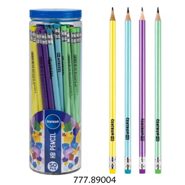 Lápis HB c/Borracha Pote 50un.