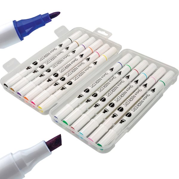 Marcadores Dupla Ponta - Box 12un.