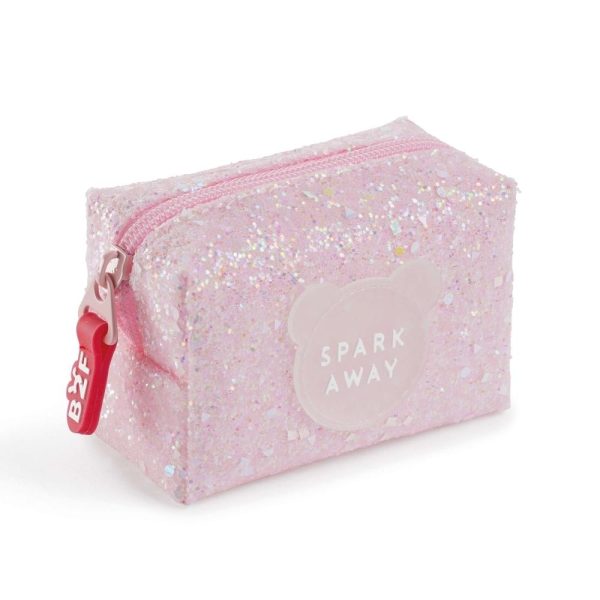 Porta Moedas Purpurina Rosa B2F