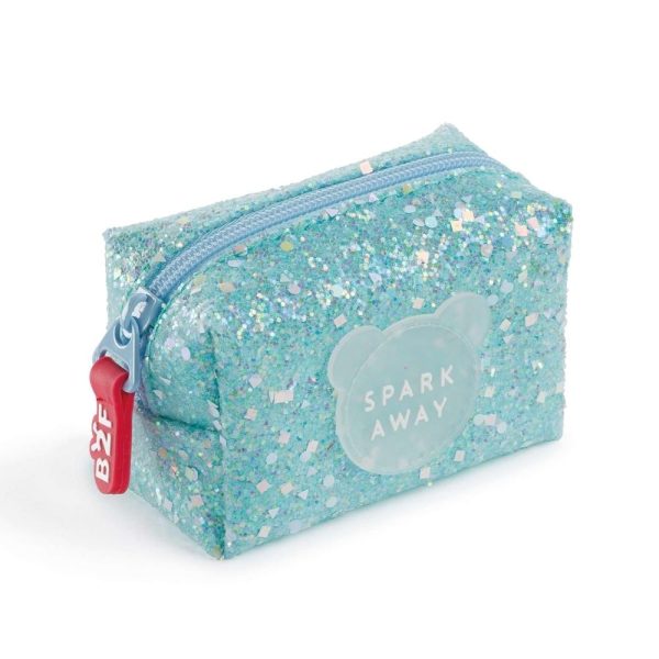 Porta Moedas Purpurina Azul B2F