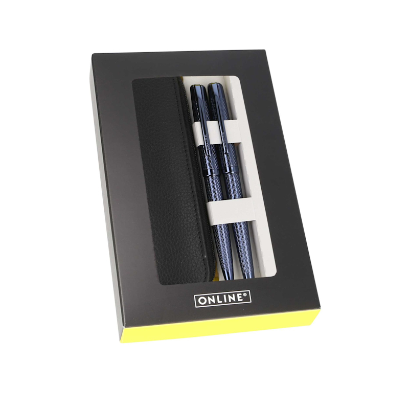 Caneta e Esferográfica c/Estojo Pele Eleganza Diamond Night - Image 2