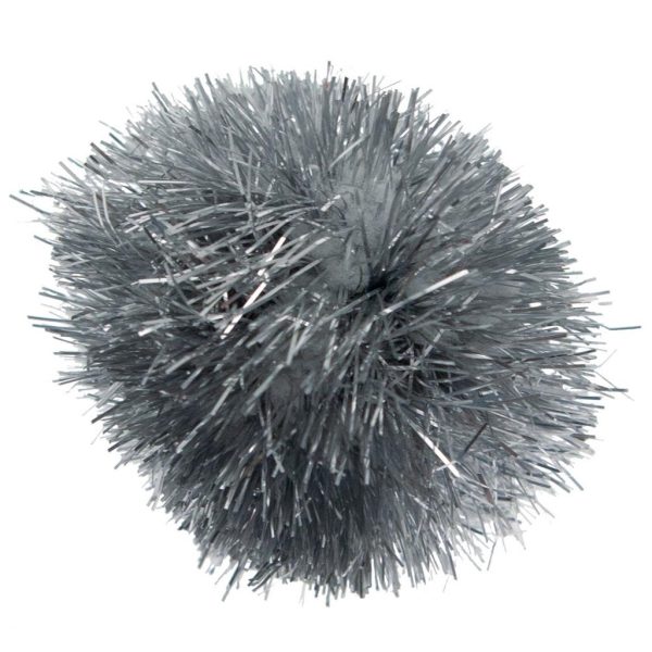 Pompons Metallic Silver Ø50mm - 15un.