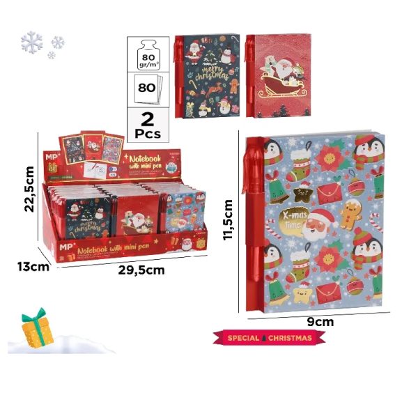 Notebook c/Mini Esferográfica Exp.36un.