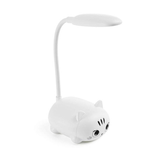 Candeeiro Luz Led Gato Branco B2F