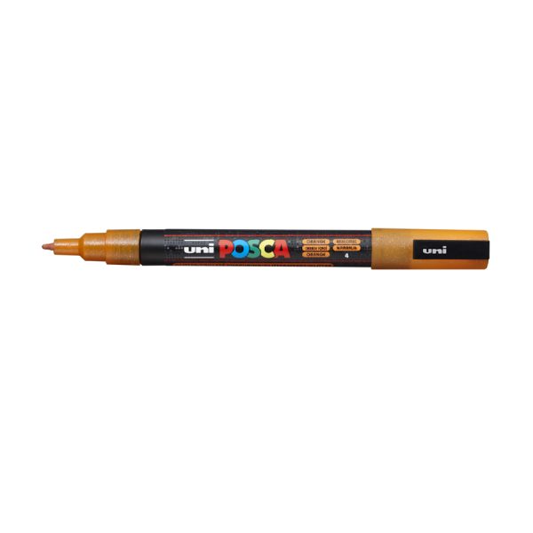 Marcador Posca PC-3ML - Laranja Glitter
