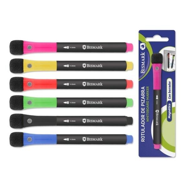 Marcador Quadro Branco Magnético c/ Borracha