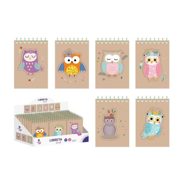 Notebook Espiral Corujas 3D Exp.24un.