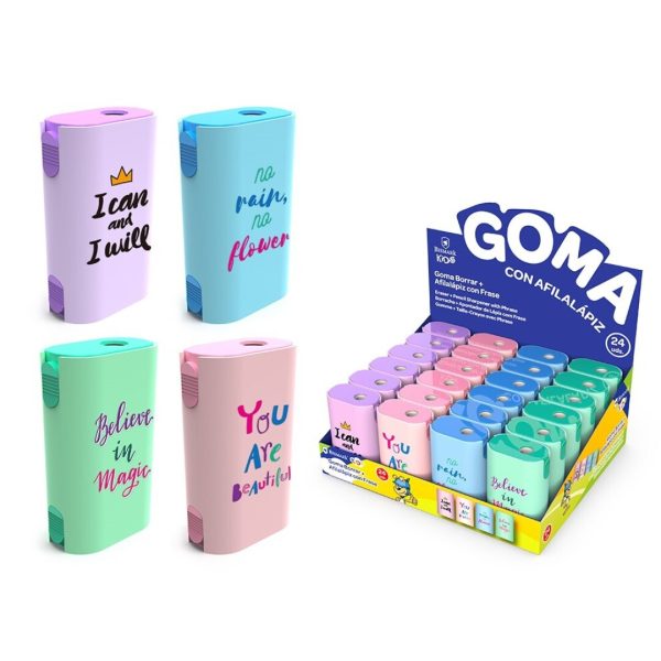 Borracha + Afia Lápis Exp.24un.