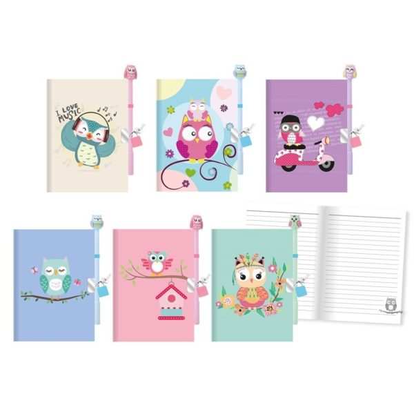 Diário Mochos A5 c/ Cadeado e Esferográfica