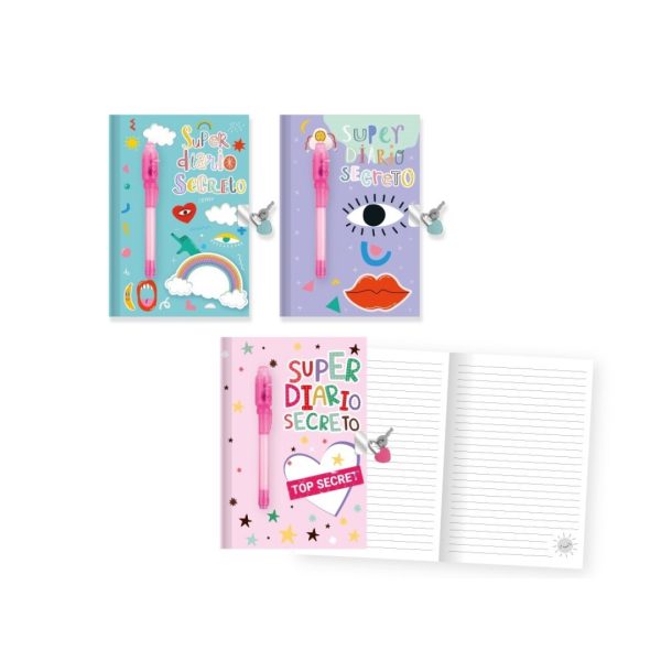 Diário A5 c/ Cadeado e Esferográfica Invisível