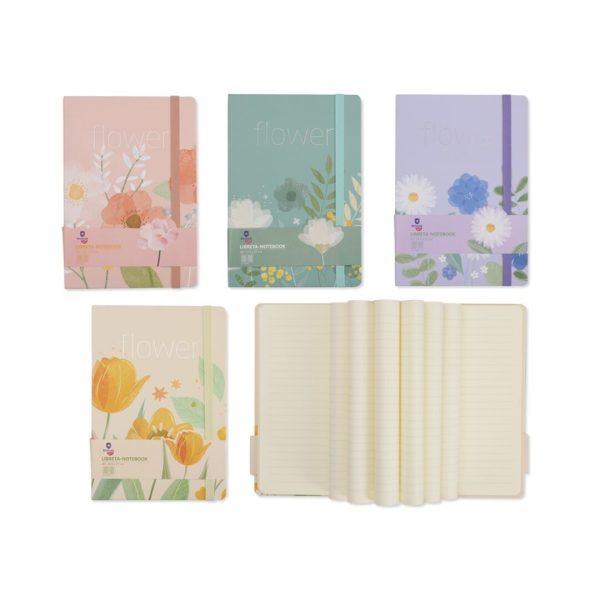 Notebook Flowers A5 Exp.12un.
