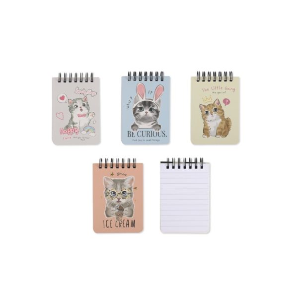Notebook Espiral Gatos A7 Cx.24un.