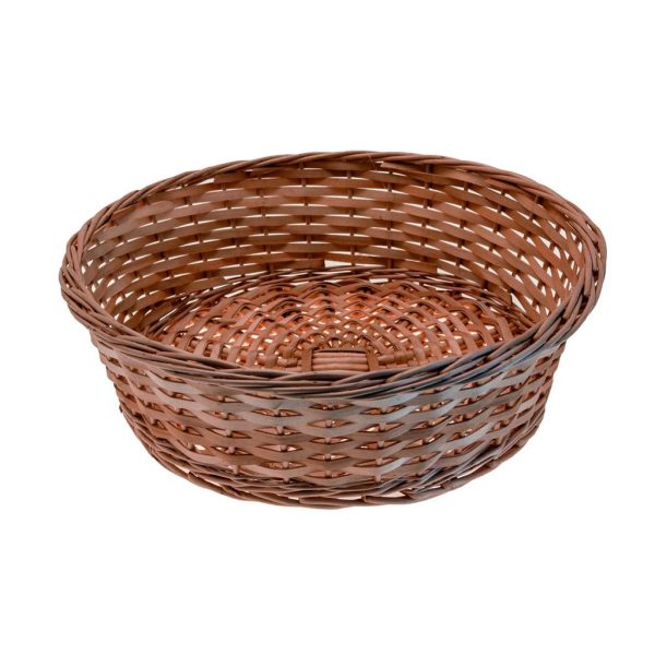 Cesto Natural Escuro Redondo 32x10cm