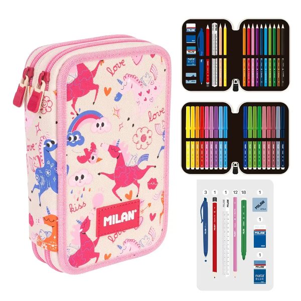 Estojo Flowicorn Duplo c/Conteúdo