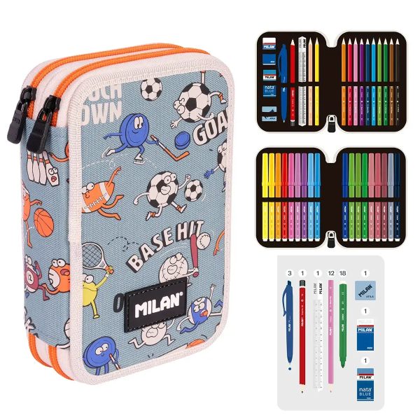 Estojo Sports Duplo c/Conteúdo